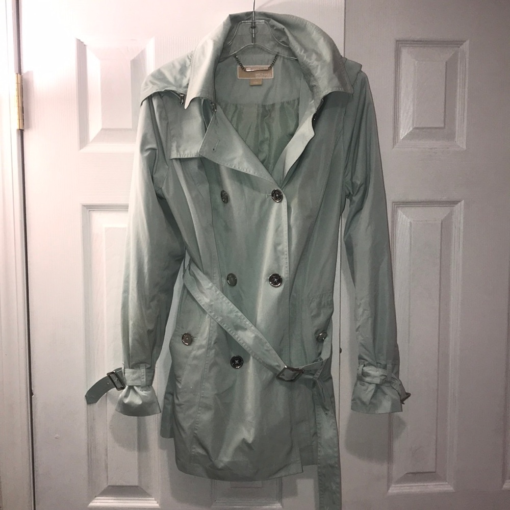 Michael Kors Teal Raincoat